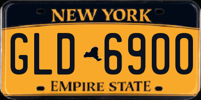 NY license plate GLD6900