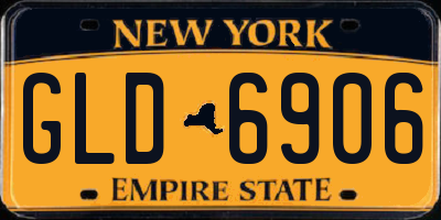 NY license plate GLD6906