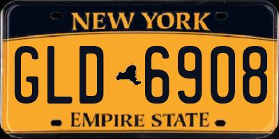 NY license plate GLD6908