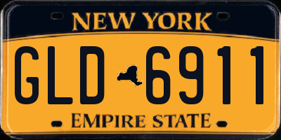 NY license plate GLD6911