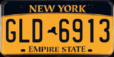 NY license plate GLD6913