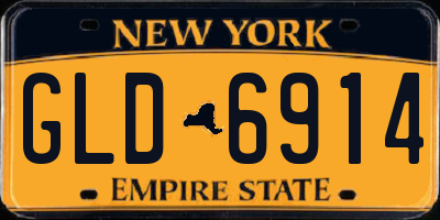 NY license plate GLD6914