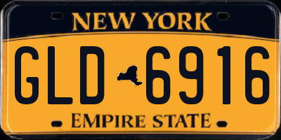 NY license plate GLD6916