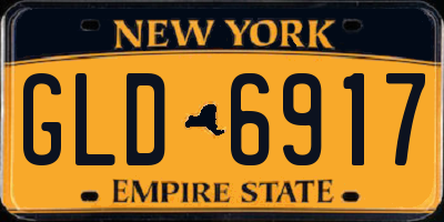 NY license plate GLD6917