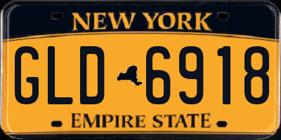 NY license plate GLD6918