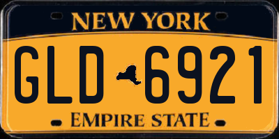 NY license plate GLD6921