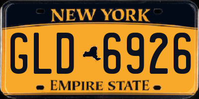 NY license plate GLD6926