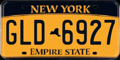 NY license plate GLD6927