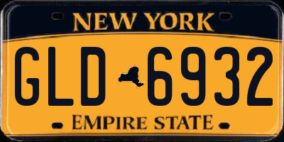 NY license plate GLD6932