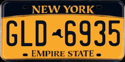 NY license plate GLD6935