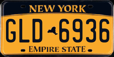 NY license plate GLD6936