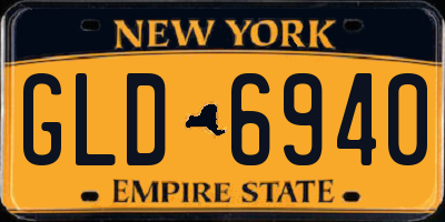 NY license plate GLD6940