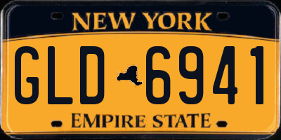 NY license plate GLD6941