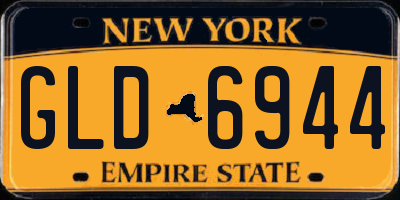 NY license plate GLD6944