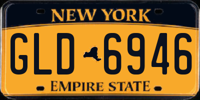 NY license plate GLD6946