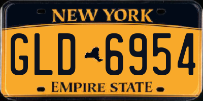 NY license plate GLD6954