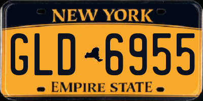 NY license plate GLD6955
