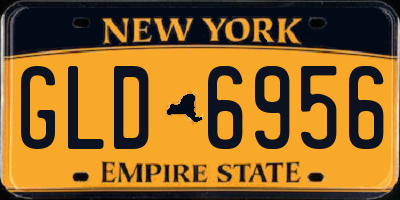 NY license plate GLD6956