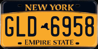 NY license plate GLD6958