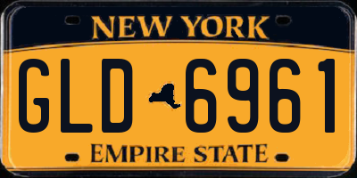 NY license plate GLD6961