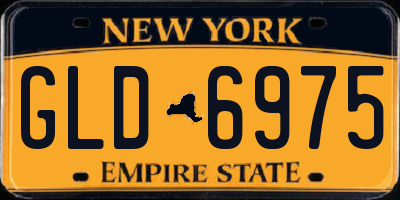 NY license plate GLD6975