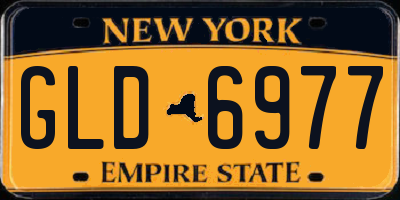 NY license plate GLD6977