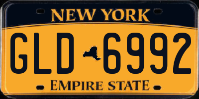 NY license plate GLD6992