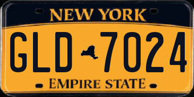 NY license plate GLD7024