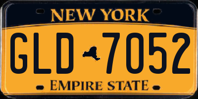 NY license plate GLD7052