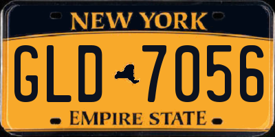 NY license plate GLD7056