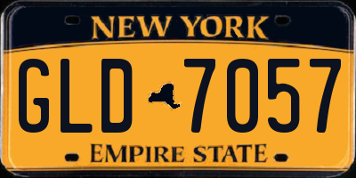 NY license plate GLD7057