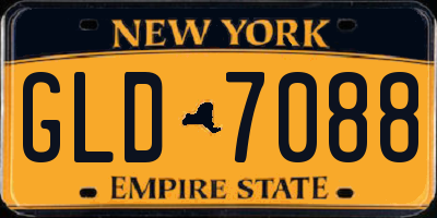 NY license plate GLD7088