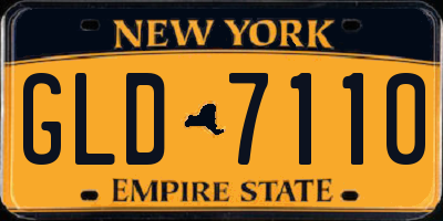 NY license plate GLD7110