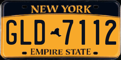 NY license plate GLD7112