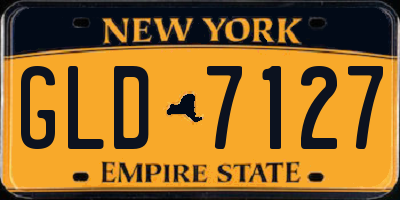 NY license plate GLD7127