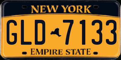 NY license plate GLD7133