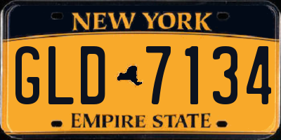 NY license plate GLD7134