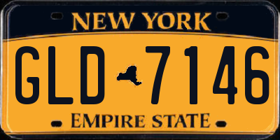 NY license plate GLD7146