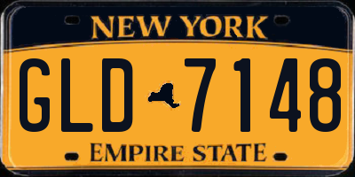 NY license plate GLD7148