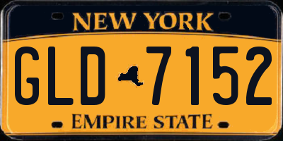 NY license plate GLD7152