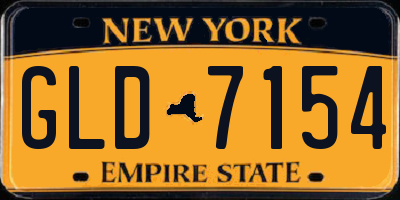 NY license plate GLD7154