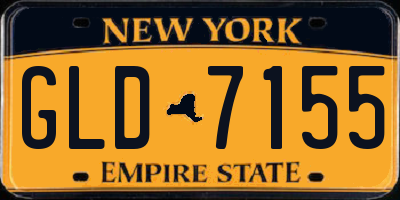 NY license plate GLD7155