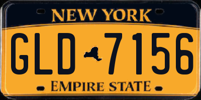 NY license plate GLD7156