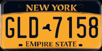 NY license plate GLD7158