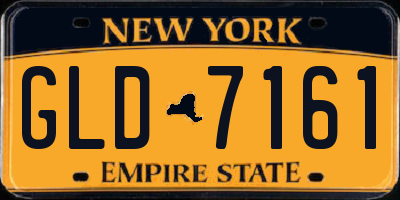 NY license plate GLD7161