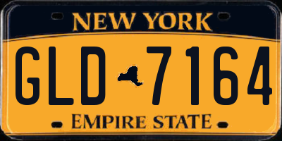 NY license plate GLD7164