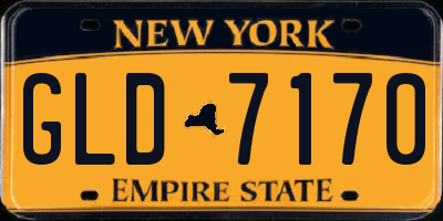 NY license plate GLD7170