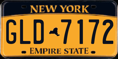 NY license plate GLD7172