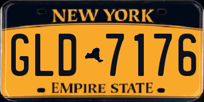 NY license plate GLD7176