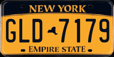 NY license plate GLD7179